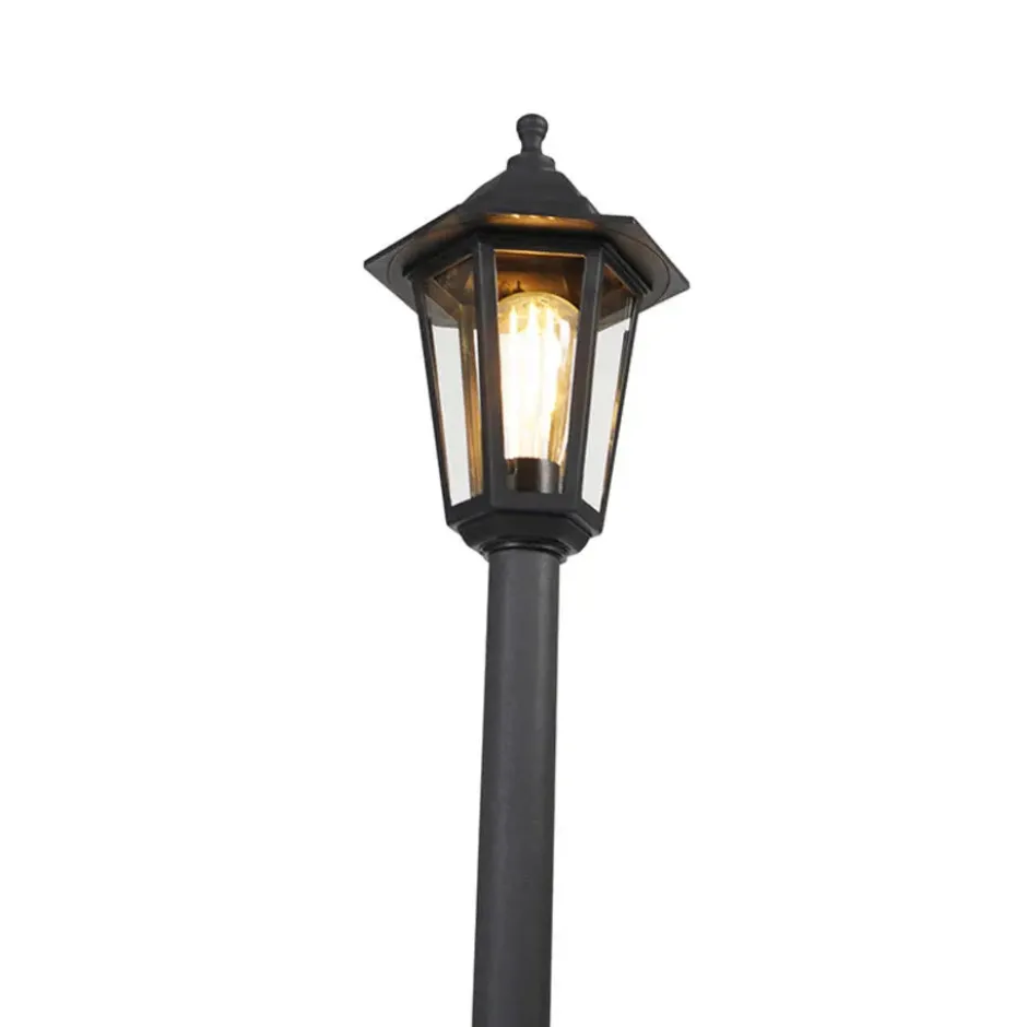 Qazqa sokkellamp new haven zwart e27