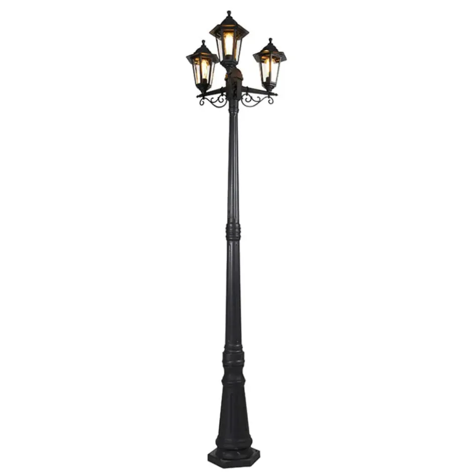 Qazqa sokkellamp new haven zwart e27
