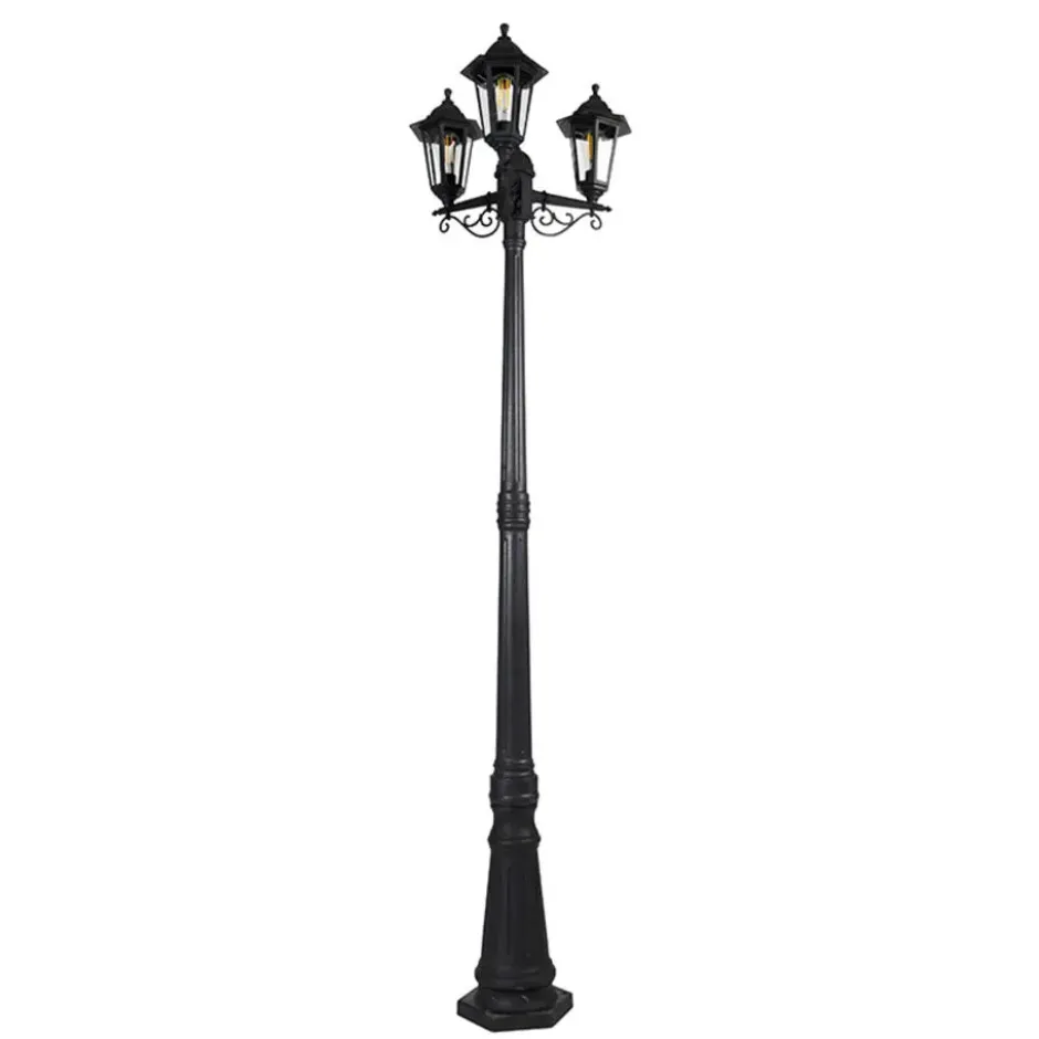 Qazqa sokkellamp new haven zwart e27