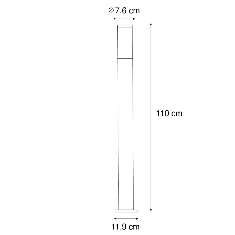 Qazqa sokkellamp rox zwart e27
