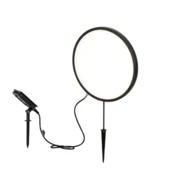 Qazqa solar lamp adalind zwart geïntegreerde led