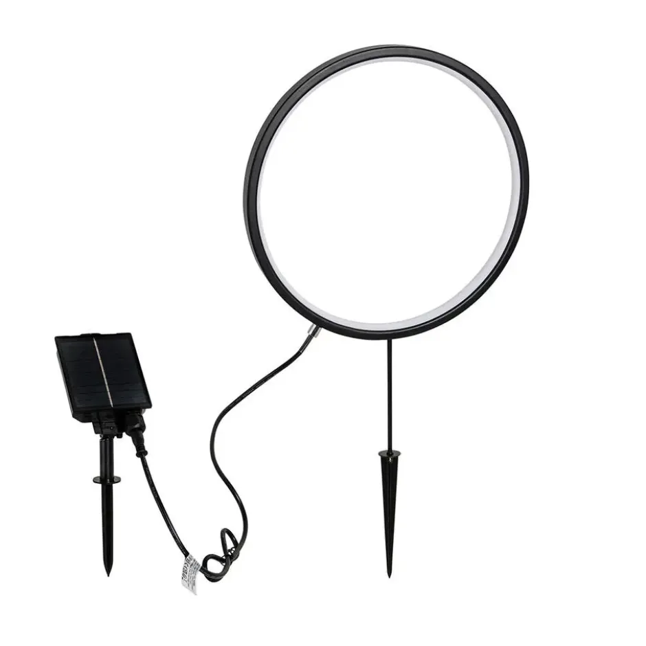 Qazqa solar lamp adalind zwart geïntegreerde led