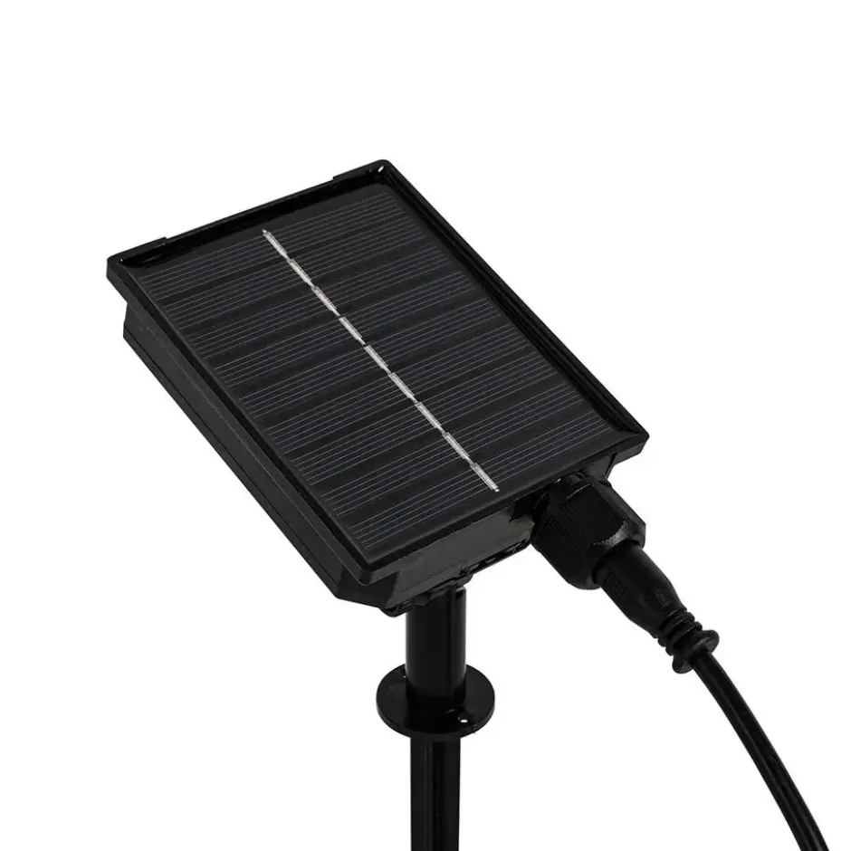 Qazqa solar lamp adalind zwart geïntegreerde led