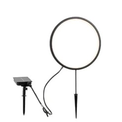 Qazqa solar lamp adalind zwart geïntegreerde led