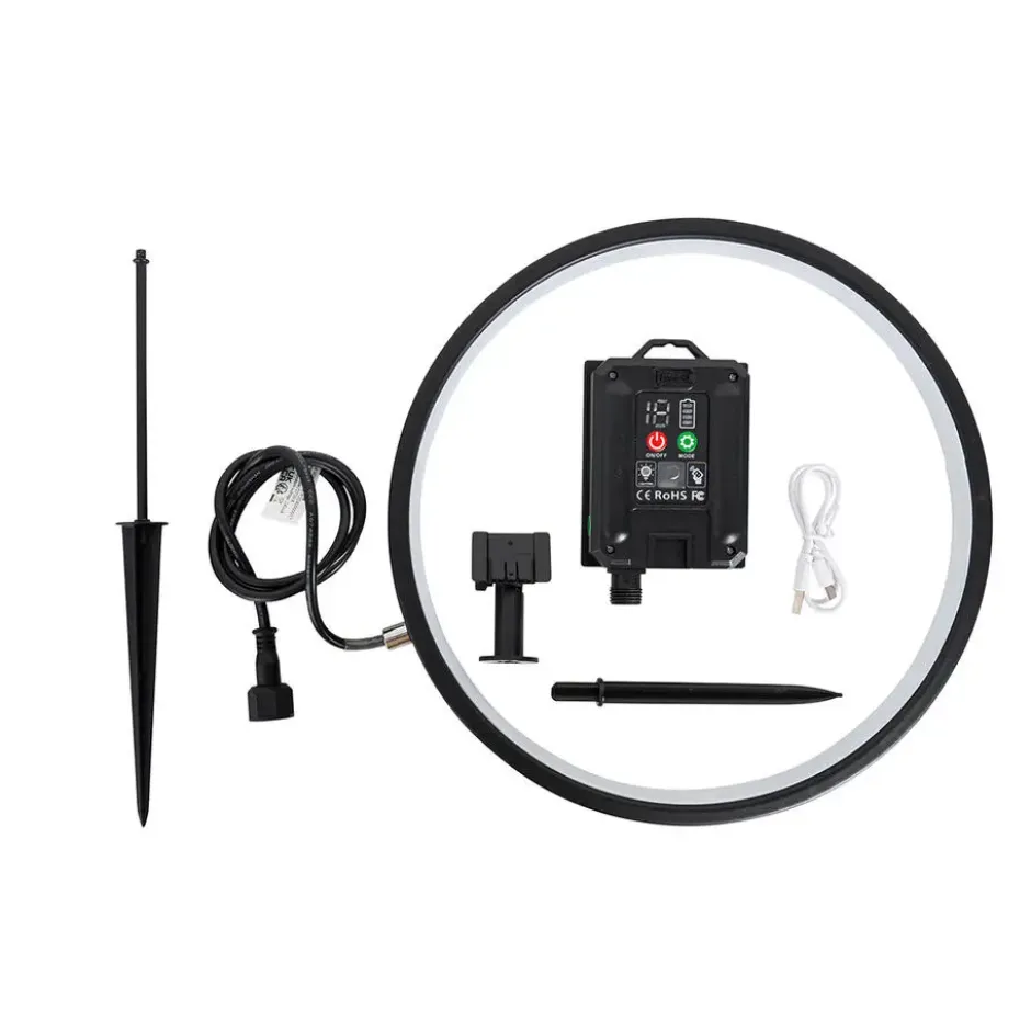 Qazqa solar lamp adalind zwart geïntegreerde led