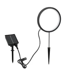 Qazqa solar lamp adalind zwart geïntegreerde led