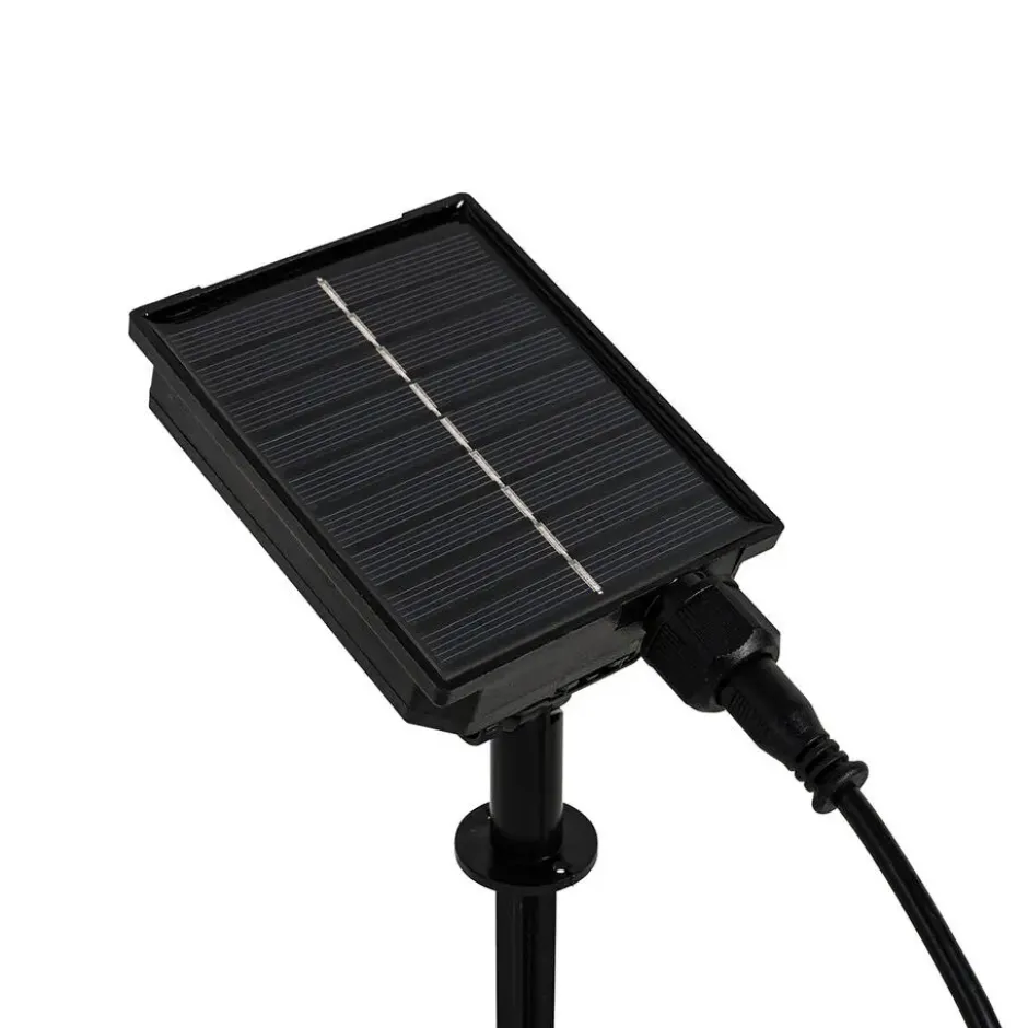 Qazqa solar lamp adalind zwart geïntegreerde led