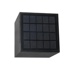 Qazqa solar lamp charlotte zwart geïntegreerde led