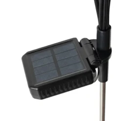 Qazqa solar lamp firefly zwart geïntegreerde led