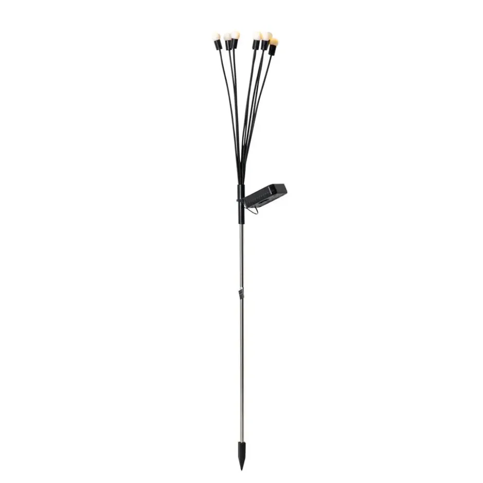 Qazqa solar lamp firefly zwart geïntegreerde led