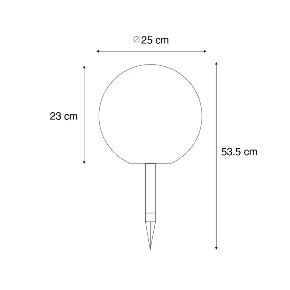 Qazqa solar lamp ludger wit geïntegreerde led