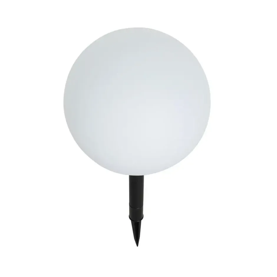 Qazqa solar lamp ludger wit geïntegreerde led