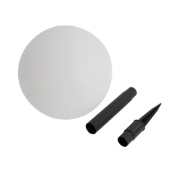 Qazqa solar lamp ludger wit geïntegreerde led
