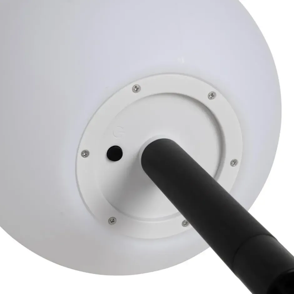 Qazqa solar lamp ludger wit geïntegreerde led