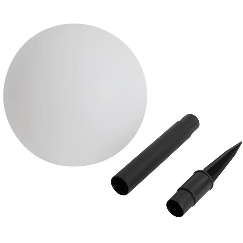Qazqa solar lamp ludger wit geïntegreerde led