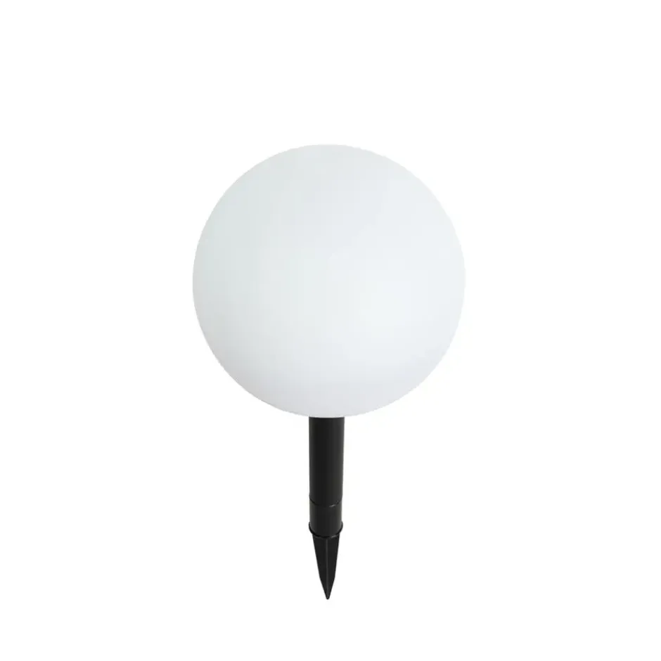 Qazqa solar lamp ludger wit geïntegreerde led