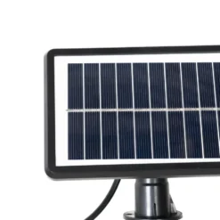 Qazqa solar lichtsnoer russell zwart geïntegreerde led