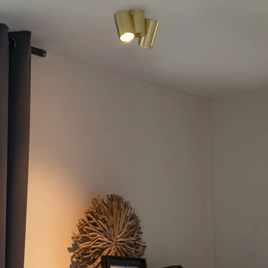 Qazqa spot michael goudkleurig gu10