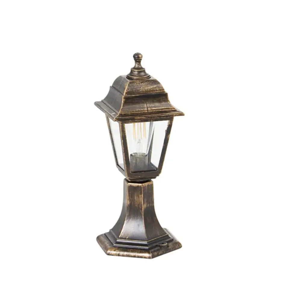 Qazqa staande buitenlamp capital goudkleurig e27