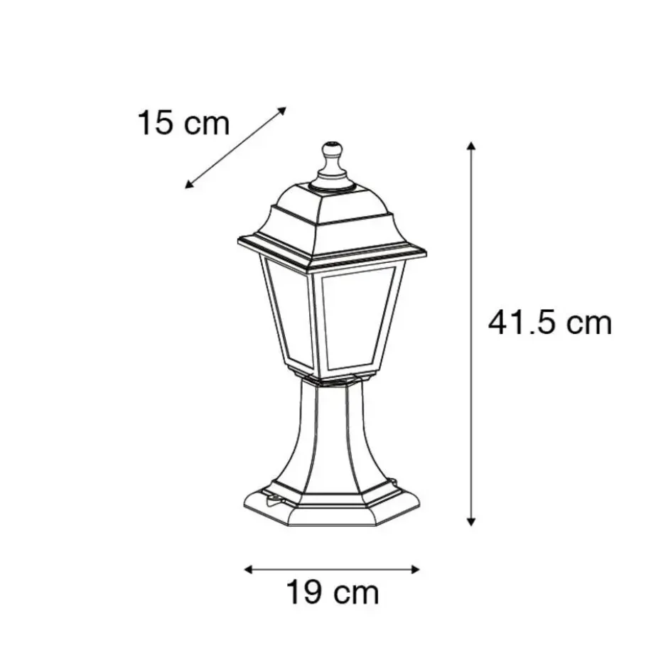 Qazqa staande buitenlamp capital goudkleurig e27