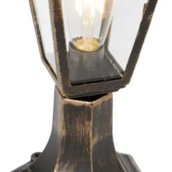Qazqa staande buitenlamp capital goudkleurig e27