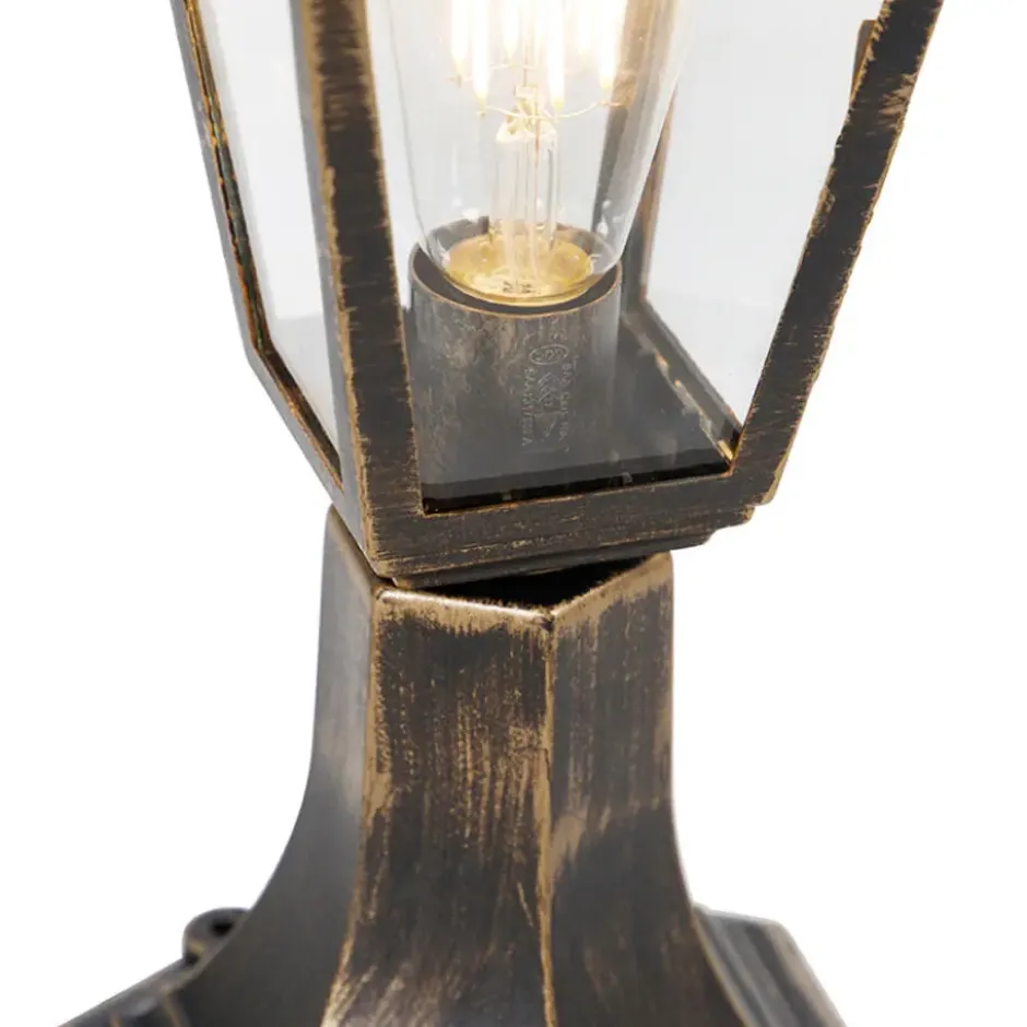 Qazqa staande buitenlamp capital goudkleurig e27
