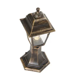Qazqa staande buitenlamp capital goudkleurig e27