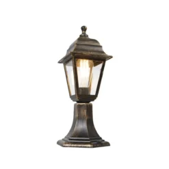 Qazqa staande buitenlamp capital goudkleurig e27