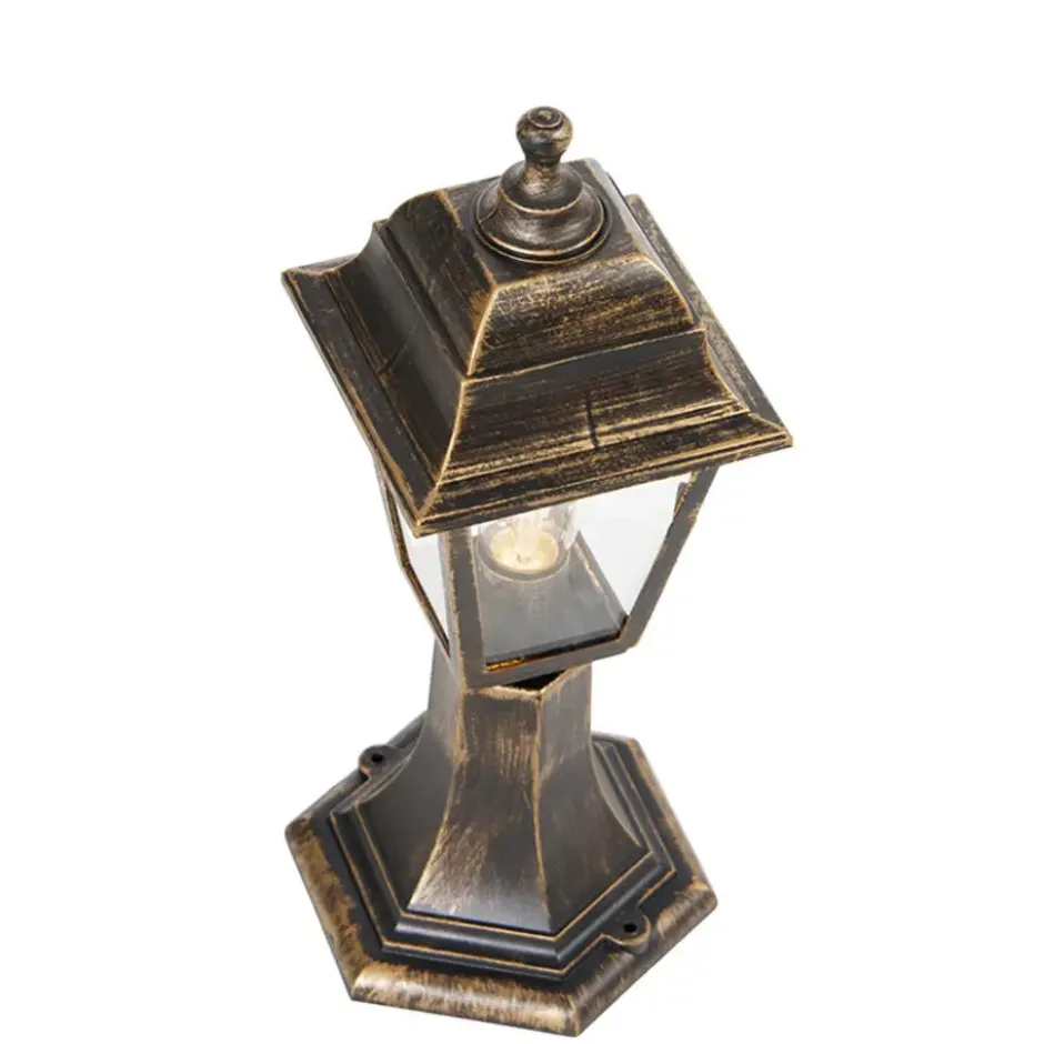 Qazqa staande buitenlamp capital goudkleurig e27