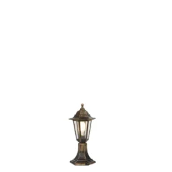 Qazqa staande buitenlamp new haven goudkleurig e27