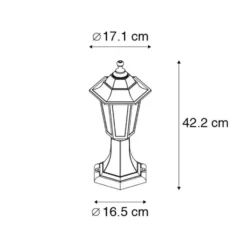 Qazqa staande buitenlamp new haven goudkleurig e27