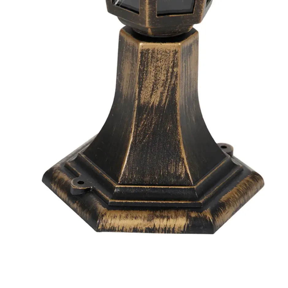 Qazqa staande buitenlamp new haven goudkleurig e27