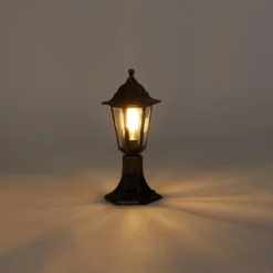 Qazqa staande buitenlamp new haven goudkleurig e27