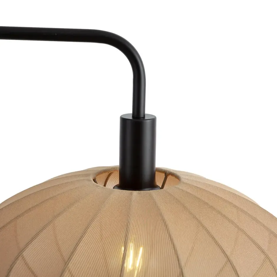 Qazqa staande lamp met kap bida zwart e27
