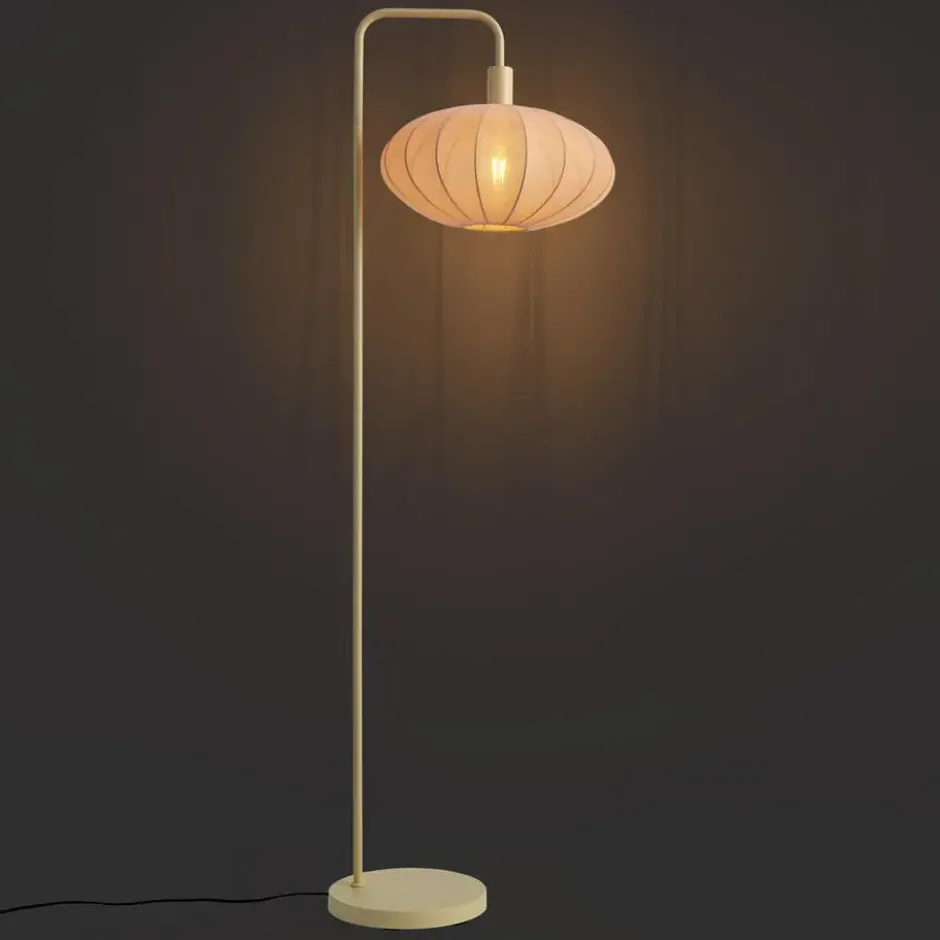 Qazqa staande lamp met kap bida beige e27