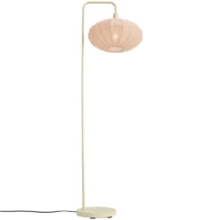 Qazqa staande lamp met kap bida beige e27