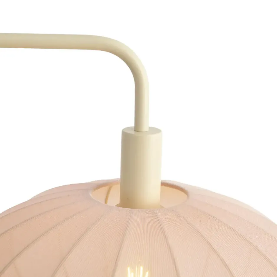 Qazqa staande lamp met kap bida beige e27