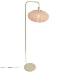 Qazqa staande lamp met kap bida beige e27