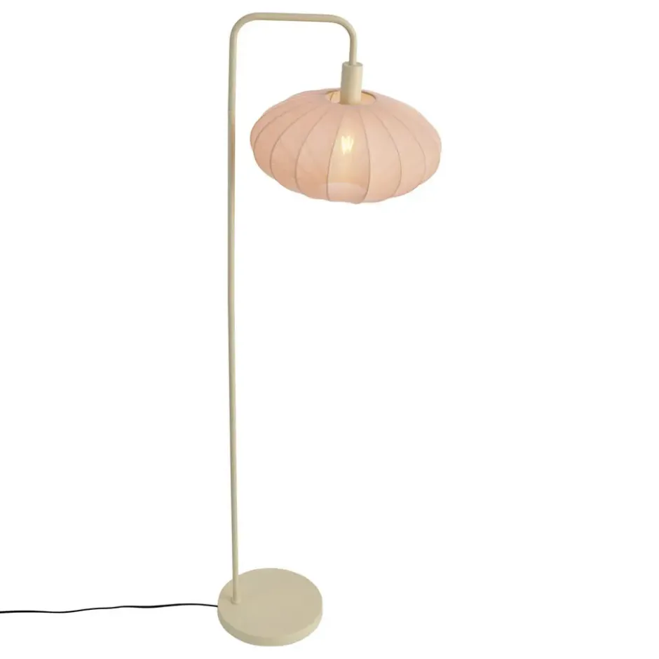 Qazqa staande lamp met kap bida beige e27