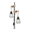 Qazqa staande lamp met kap dami-frame zwart e27