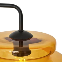 Qazqa staande lamp met kap denise oranje e27