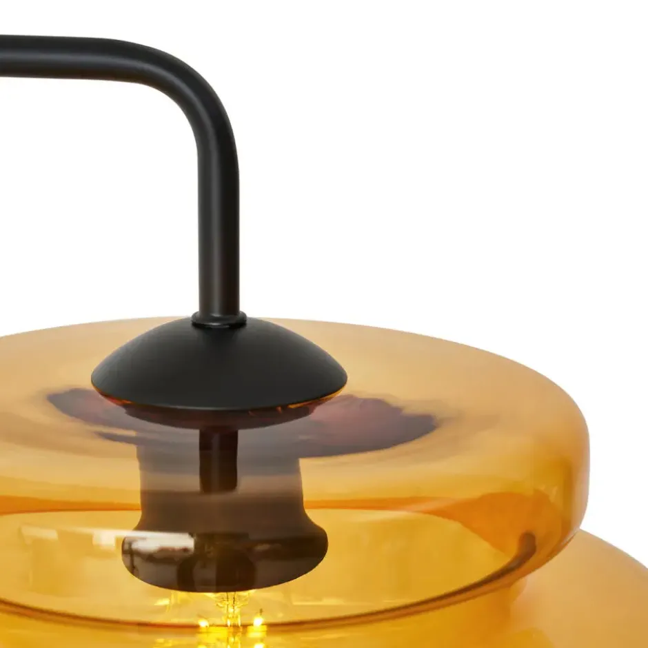 Qazqa staande lamp met kap denise oranje e27