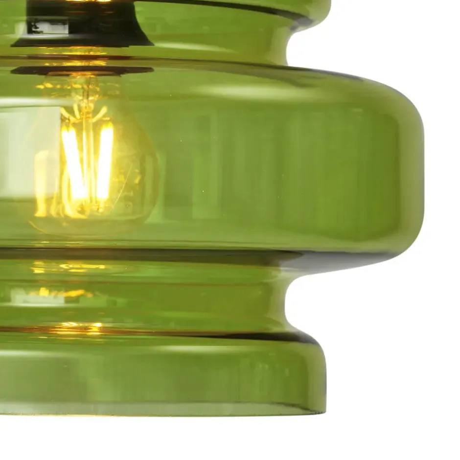 Qazqa staande lamp met kap denise groen e27
