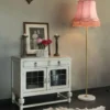Qazqa staande lamp met kap kaso roze e27
