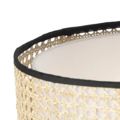 Qazqa staande lamp met kap kata beige e27