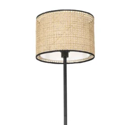 Qazqa staande lamp met kap kata beige e27