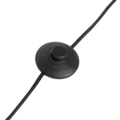 Qazqa staande lamp met kap ladas bronskleurig e27