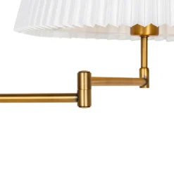 Qazqa staande lamp met kap ladas bronskleurig e27