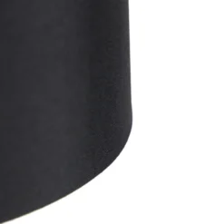 Qazqa staande lamp met kap lofty zwart e27