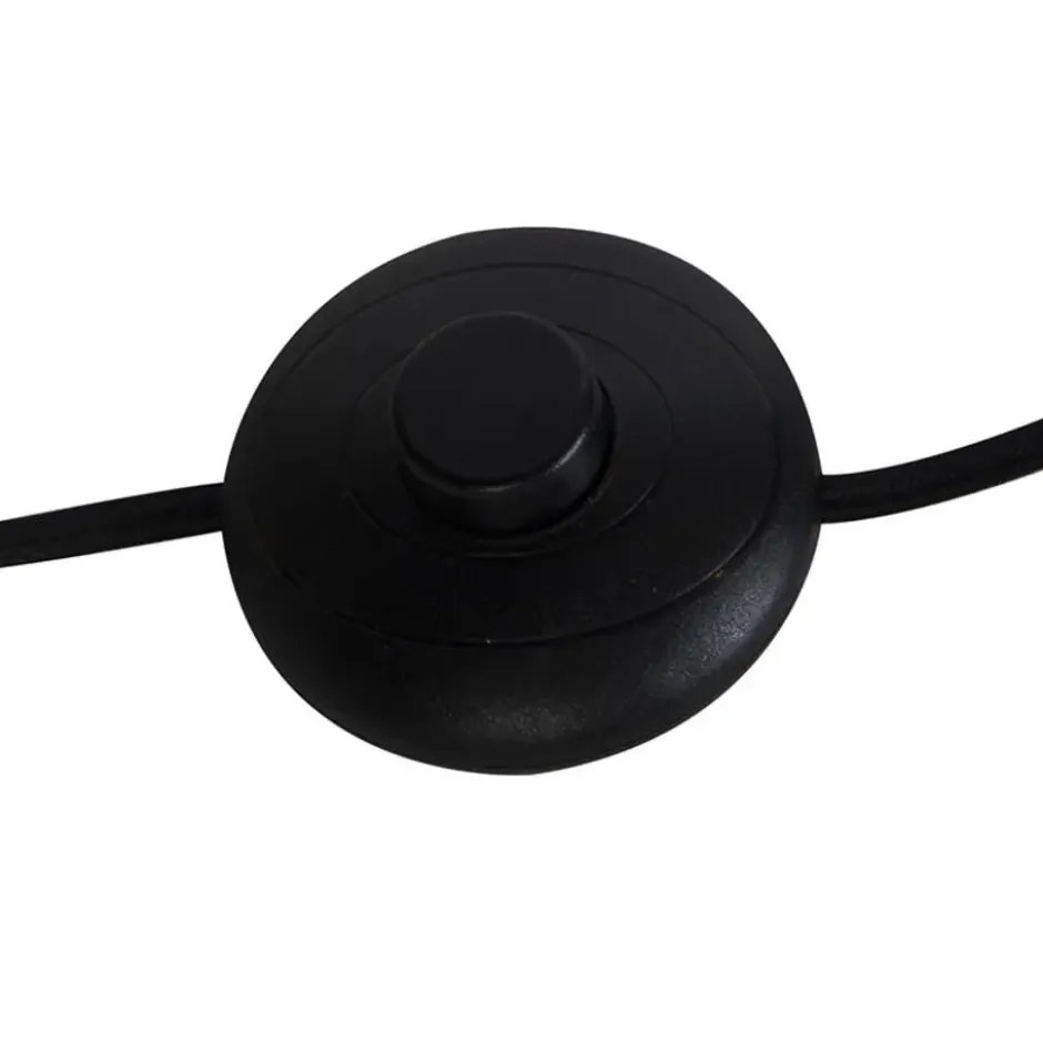 Qazqa staande lamp met kap lofty zwart e27